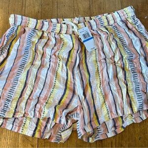 NWT.. Rise &Bloom Women’s Shorts Elastic Waist Size Xl
